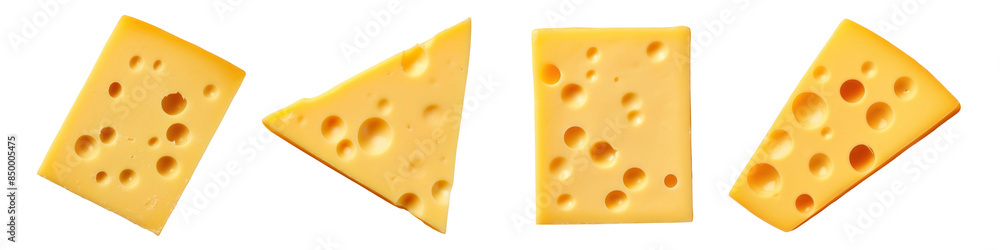 Slice of cheese png cut out element set Slice of cheese png cut out element set