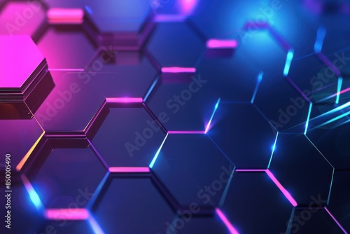 Hexagons pattern. Geometric abstract background with simple hexagonal elements. Medical, technology or science design