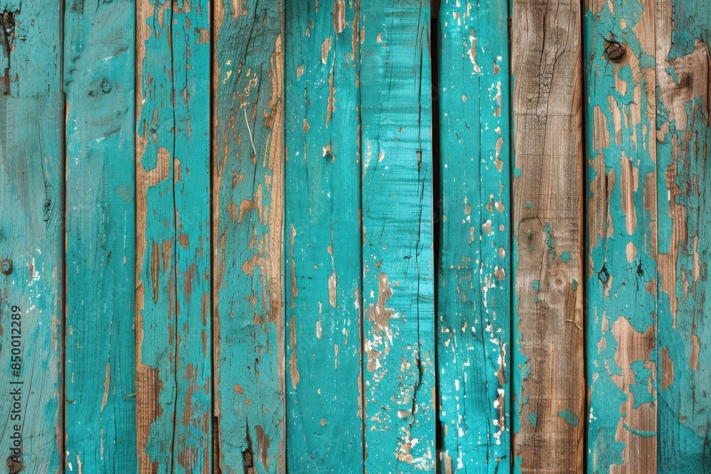 Old turquoise wooden panel background. Old turquoise wooden panel background.
