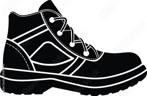 Hiking boot silhouette vector illustration