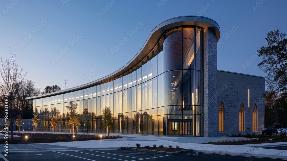 Naklejka premium Modern Church Building Design