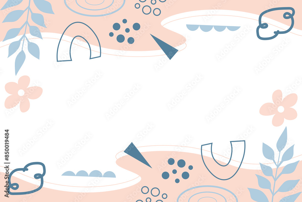 Abstract illustrative flat handraw vector element background template