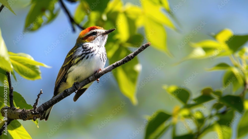 Obraz premium Chestnut-sided Warbler