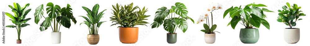 Indoor plants png cut out element set Indoor plants png cut out element set