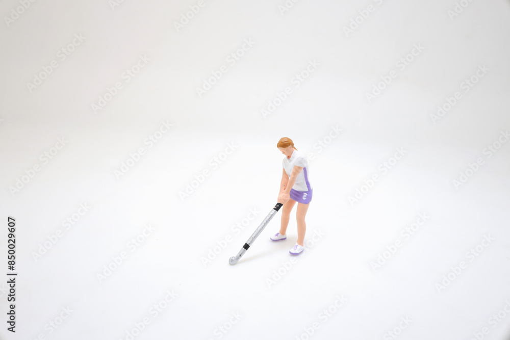 the Golfer with golf club bag isolated the Golfer with golf club bag isolated