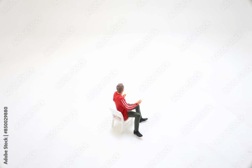 people figure sitting isolated on white background people figure sitting isolated on white background