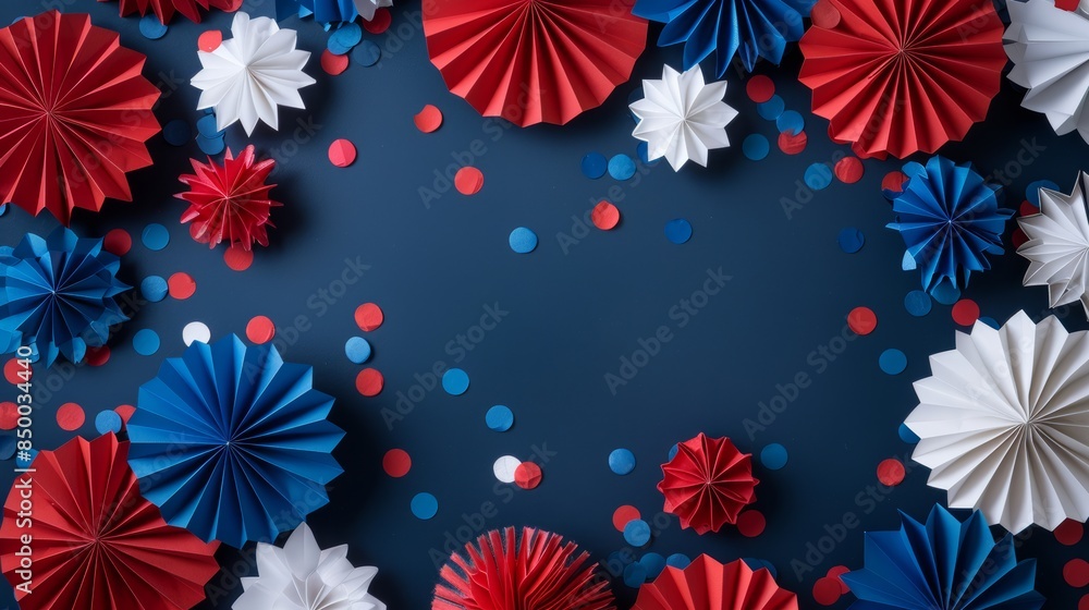 Decorative elements in red, white, and blue for Patriot Day. Decorative elements in red, white, and blue for Patriot Day.