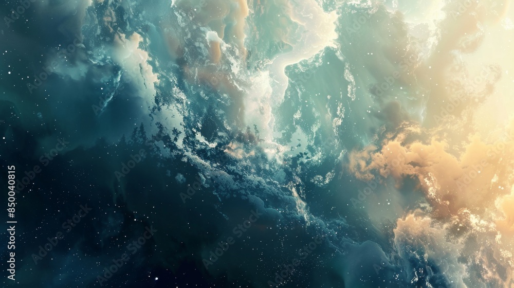 Fire-like colors in a nebula creating a fantasy scene background Fire-like colors in a nebula creating a fantasy scene background