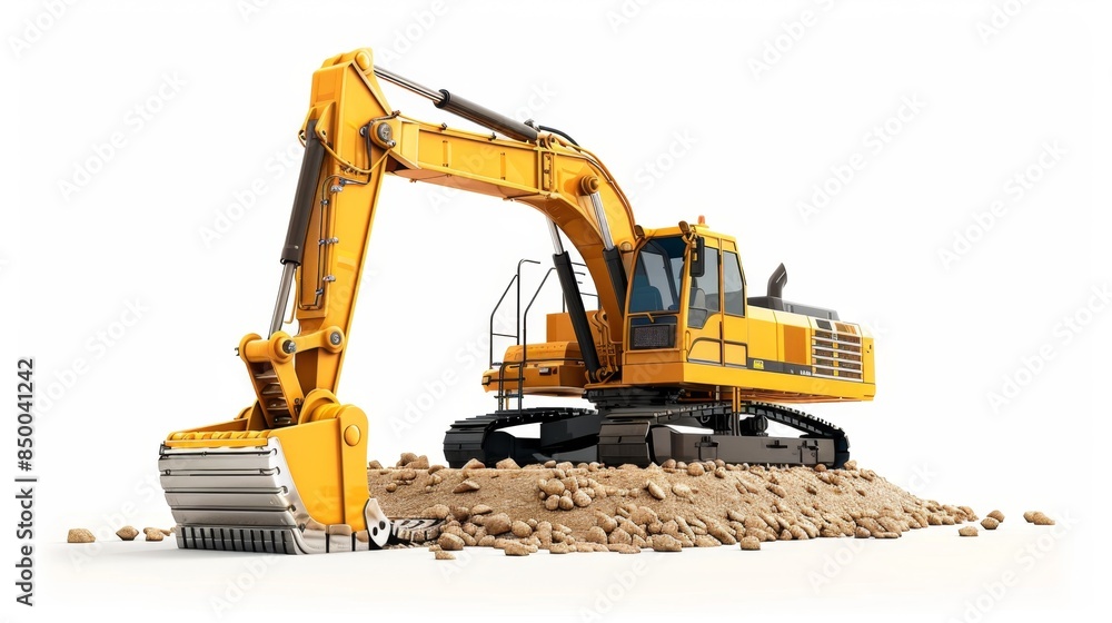 Graphic illustration of powerful industrial machine Graphic illustration of powerful industrial machine