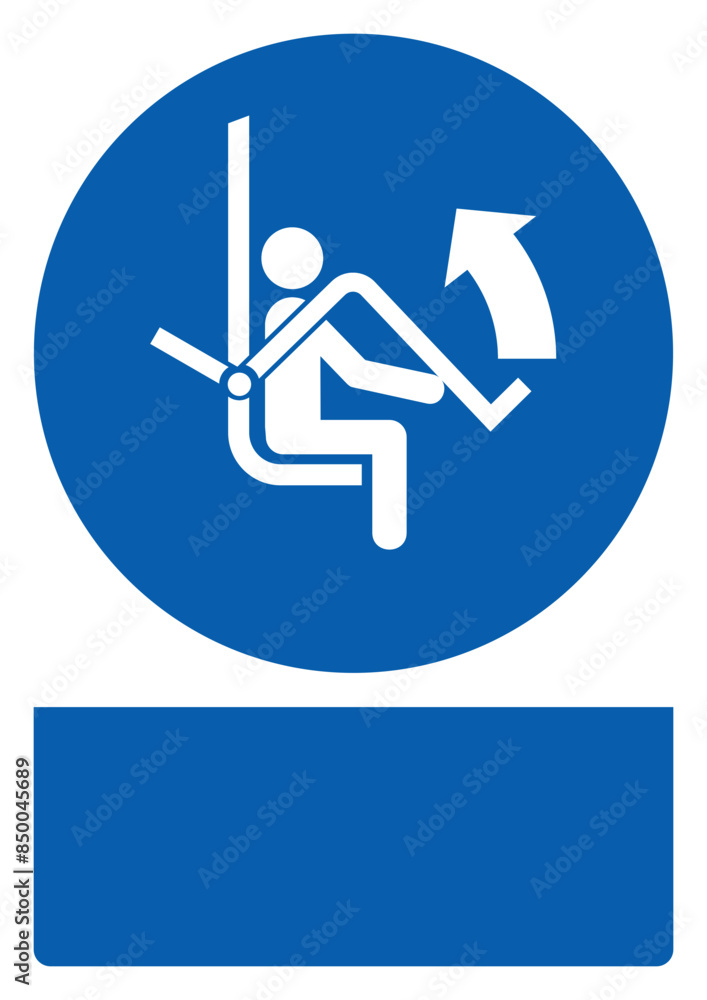 ISO mandatory safety signs_open safety bar of chairlift your custom message here portrait size a4/a3/a2/a1 ISO mandatory safety signs_open safety bar of chairlift your custom message here portrait size a4/a3/a2/a1