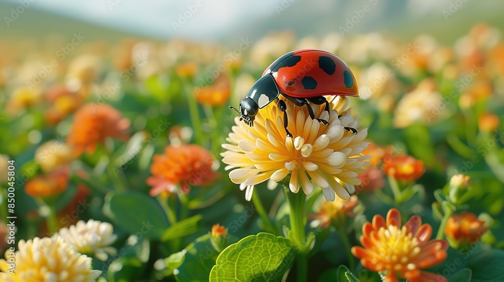ladybug on daisy ladybug on daisy