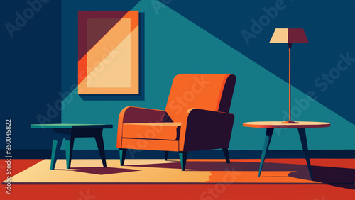 The peaceful and inviting ambiance of the serene room is accentuated by the presence of a modest chair and table.
