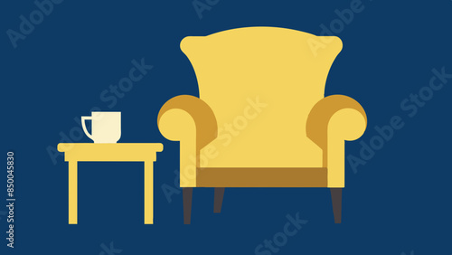 The peaceful and inviting ambiance of the serene room is accentuated by the presence of a modest chair and table.