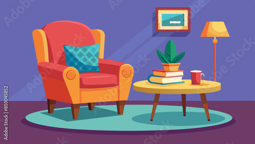 The peaceful and inviting ambiance of the serene room is accentuated by the presence of a modest chair and table.