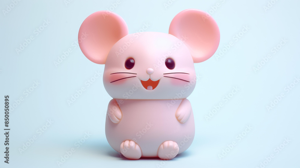 Cute and charming clay mouse icon created with durable materials and soft pastel colors in a kawaii style for a whimsical touch. Cute and charming clay mouse icon created with durable materials and soft pastel colors in a kawaii style for a whimsical touch.