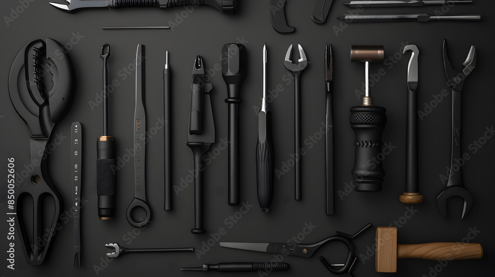 A cluttered workbench with many tools and supplies A cluttered workbench with many tools and supplies