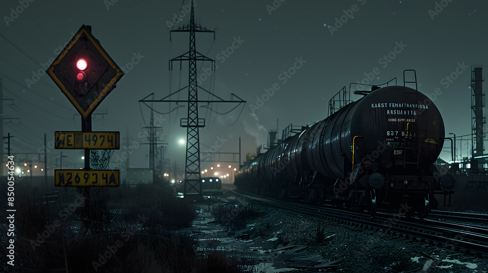 A train is traveling down a track in the rain A train is traveling down a track in the rain