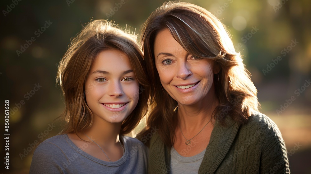 Obraz premium mom with young adult daughter