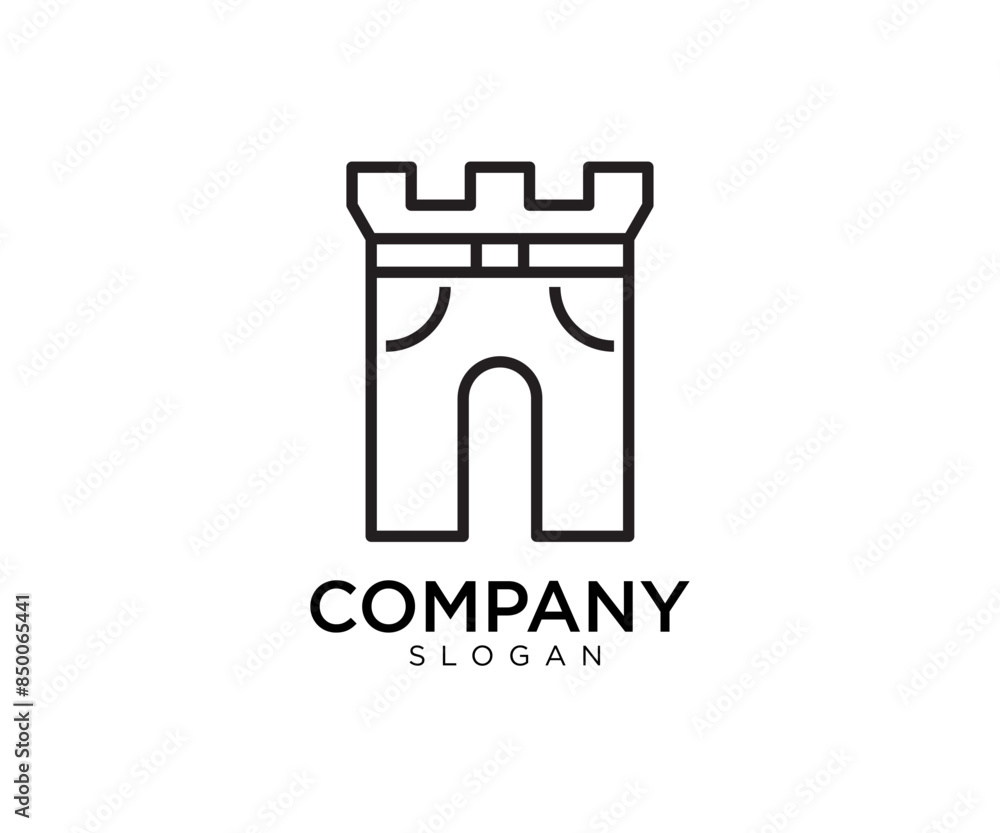 Castle property real estate building logo design. Tower castle illustration vector Castle property real estate building logo design. Tower castle illustration vector