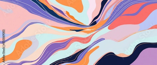 Abstract wallpaper colorful design, shapes and textures, colored background Illustration. photo