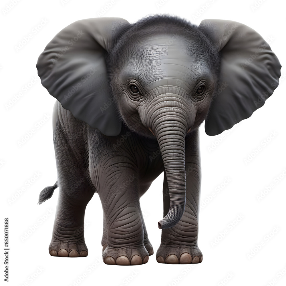 Fototapeta premium elephant baby isolated on transparent background