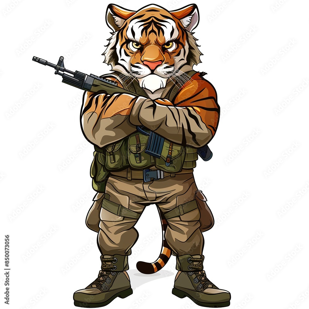 Fototapeta premium Tiger military fashion