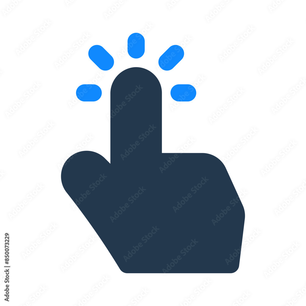 Fototapeta premium finger tap color icon flat design
