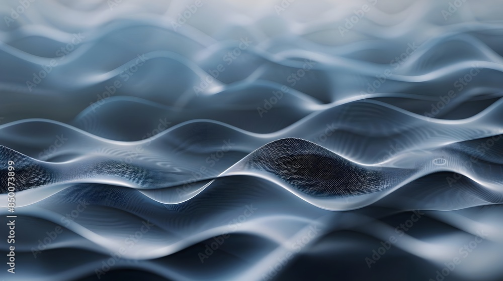 Obraz premium Abstract Grey Waves Symbolizing Technology And New Age 