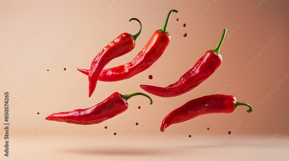 Peppers On A Minimalist Background Peppers On A Minimalist Background