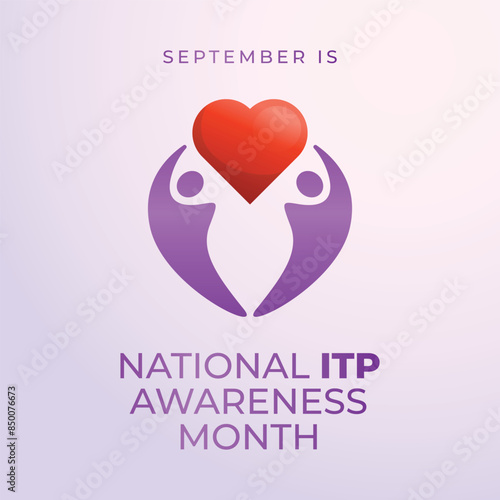 vector graphic of national itp awareness month ideal for national itp awareness month celebration. photo