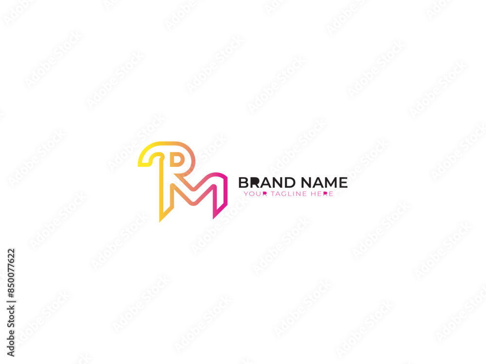 Fototapeta premium Creative initial brand identity monogram logo design