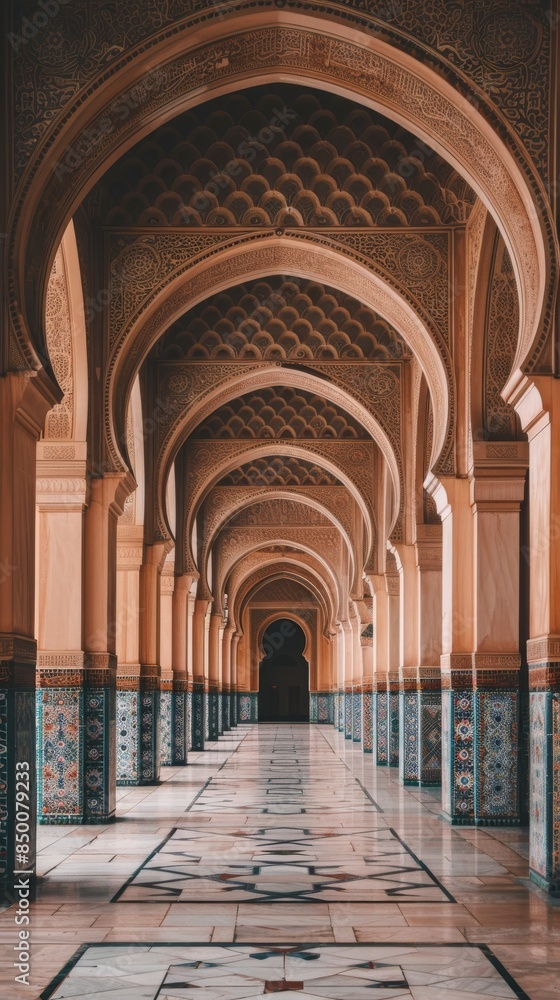 Obraz premium Traditional Islamic architecture against a clean backdrop