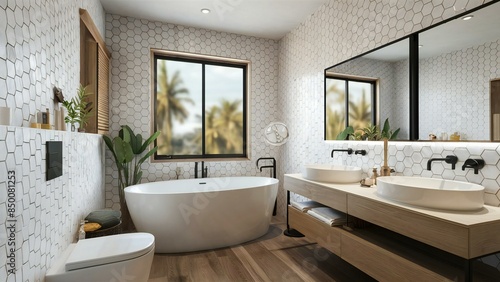 bathroom interior with bathtub