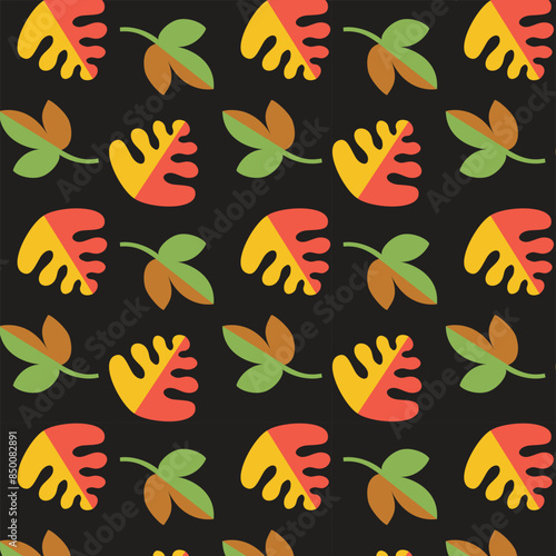 leavse--black-wait-colors-pattern-clipart-art-illustration pattern with leaves