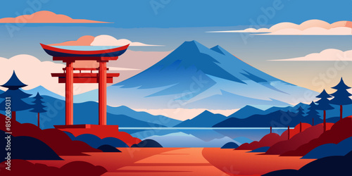 A tranquil mountain landscape, adorned with a vibrant array of colors, that truly showcases the splendor of nature.