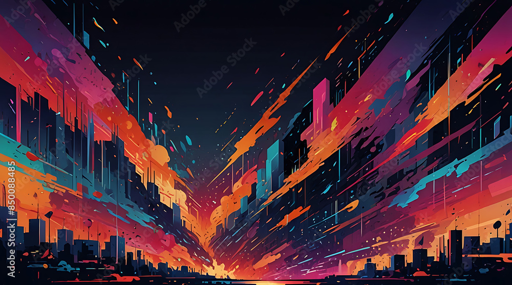 an abstract design inspired by gaming and esports, with pixelated ...