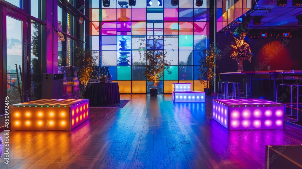 Obraz premium Lively event environment with open space ideal for personalized content