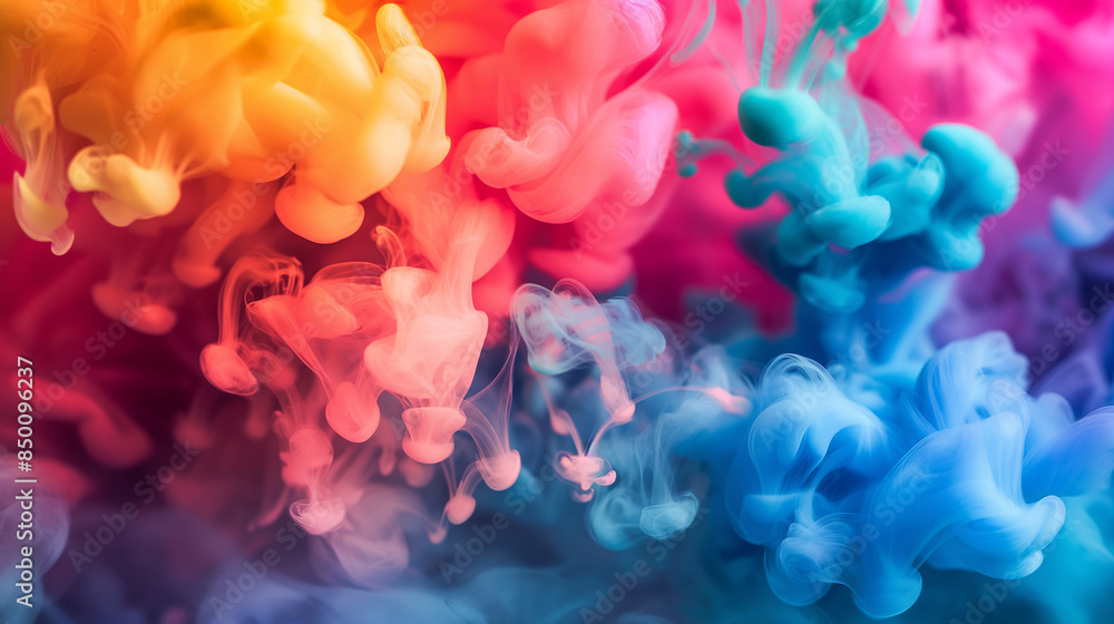 Fototapeta premium smoke splashes, colorful splashes, colorful smoke on white, smoke, colorful smoke on white background, splashes, abstract colorful background, abstract watercolor , color, paint, art, texture