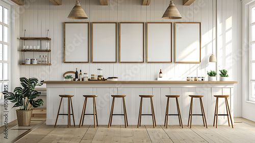 Superbe photo d'intérieur d'une maison avec des cadres sur les murs