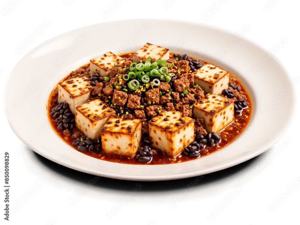 Sichuan Mapo Tofu Silky soft tofu and ground pork simmered in fiery aromatic sauce Sichuan Mapo Tofu Silky soft tofu and ground pork simmered in fiery aromatic sauce
