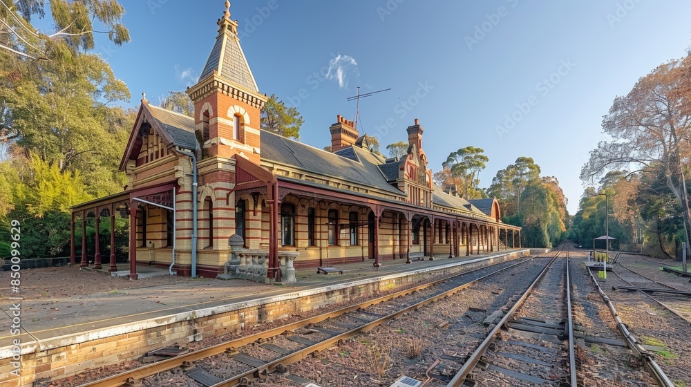 Naklejka premium Historic Train Station Building