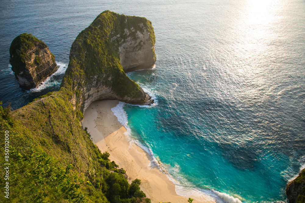 Beautiful view of Kelingking Beach on Nusa Penida island, Indonesia
