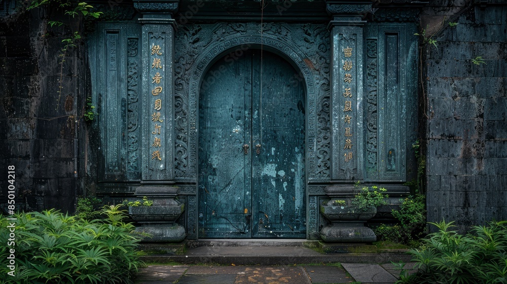 An Old Chinese Door Exudes Historical Charm An Old Chinese Door Exudes Historical Charm