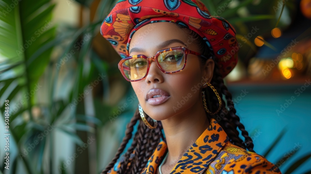 Fototapeta premium Animal Print Fashion Trend Adds A Touch Of The Exotic