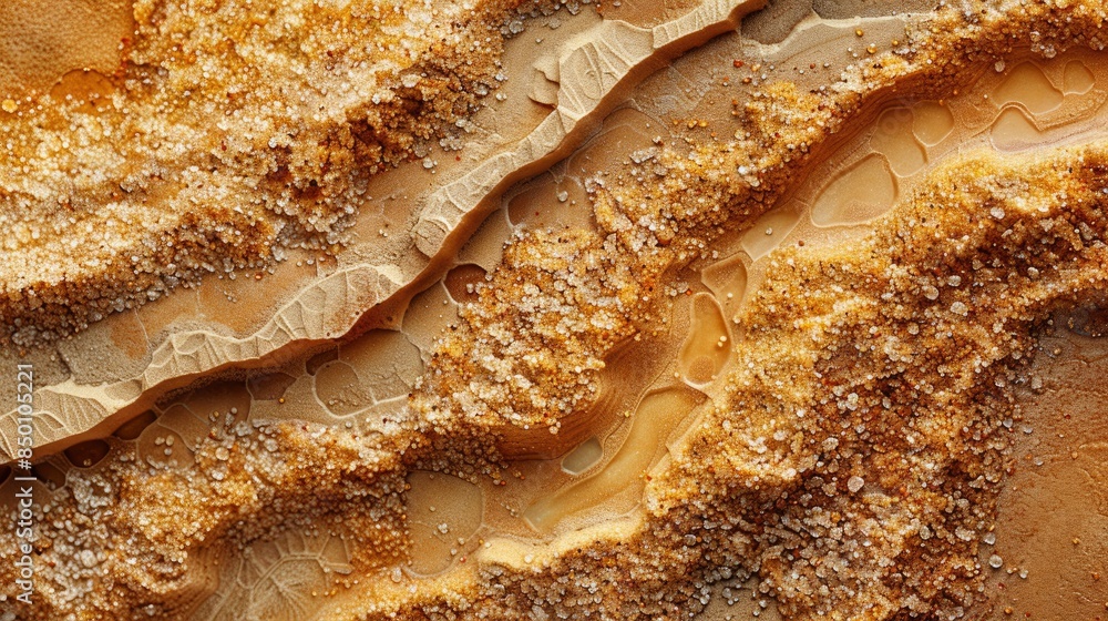 Antlion Traps In A Heap Of Sand In A Stone Desert In Texas, Usa, Create A Unique Pattern Antlion Traps In A Heap Of Sand In A Stone Desert In Texas, Usa, Create A Unique Pattern
