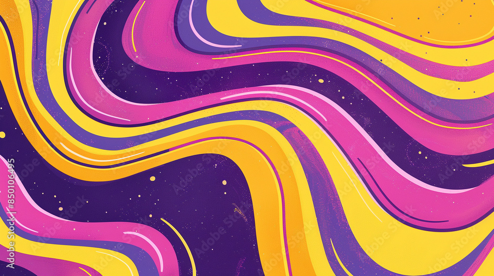 Yellow and Violet retro groovy background presentation design Yellow and Violet retro groovy background presentation design