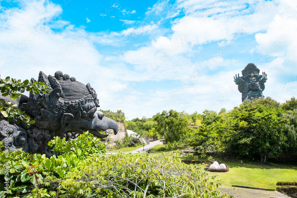Beautiful view of Garuda Wisnu Kencana in Bali Island, Indonesia
