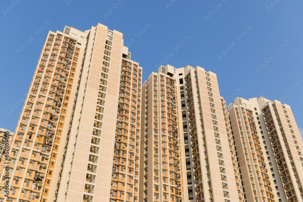 Hong Kong residential building facade Hong Kong residential building facade