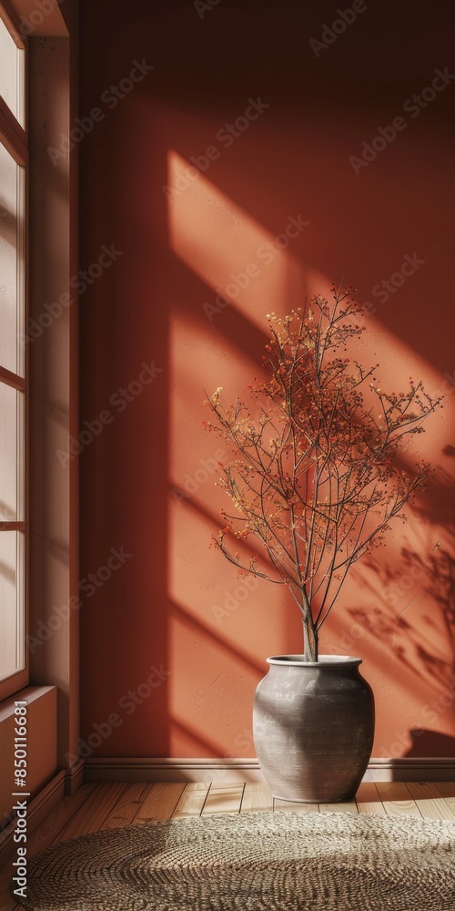 Minimalist mockup scene featuring a spacious background for customization.