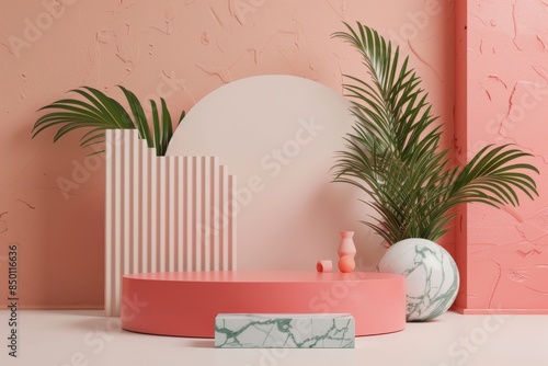 Wallpaper Mural Minimalist mockup arrangement with a spacious background for customization. Torontodigital.ca